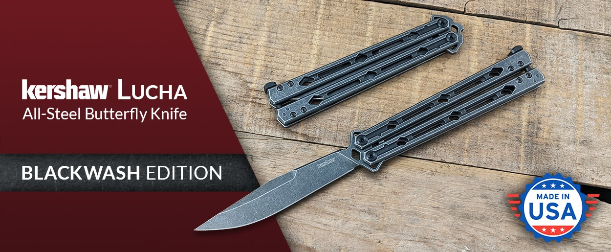 Kershaw Lucha Butterfly Knife - Blackwash