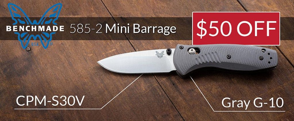 Benchmade 585-2 Mini Barrage - $50 OFF