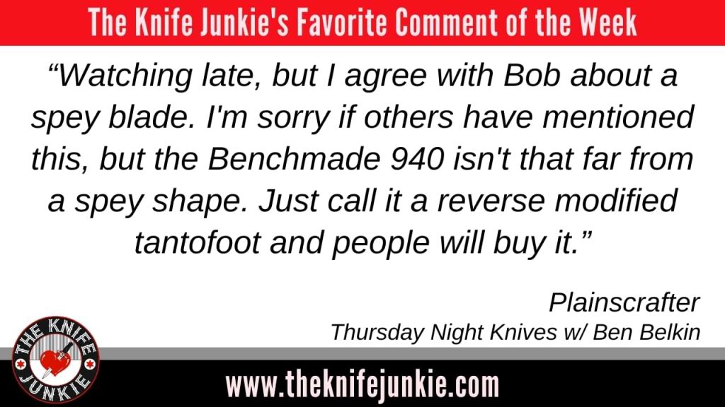 comment of the week episode 392 The Knife Junkie Podcast