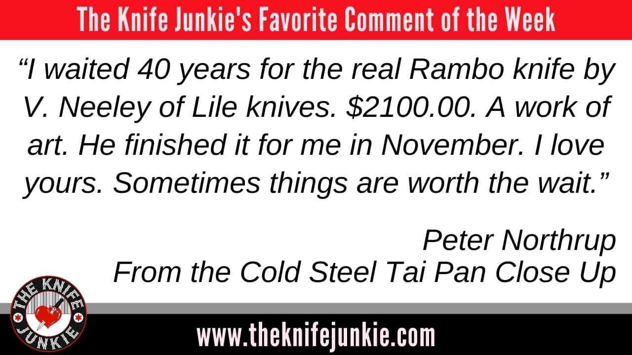 comment of the week - The Knife Junkie Podcast (Episode 390)