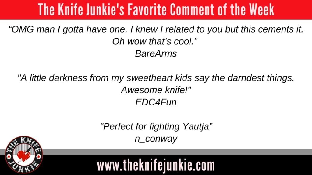 comment of the week episode 400 - dog walking knives