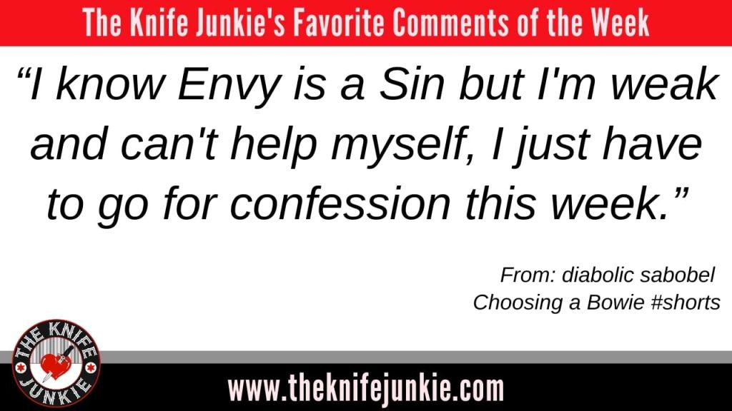 Comment of the Week ep 416 -- The Knife Junkie Podcast
