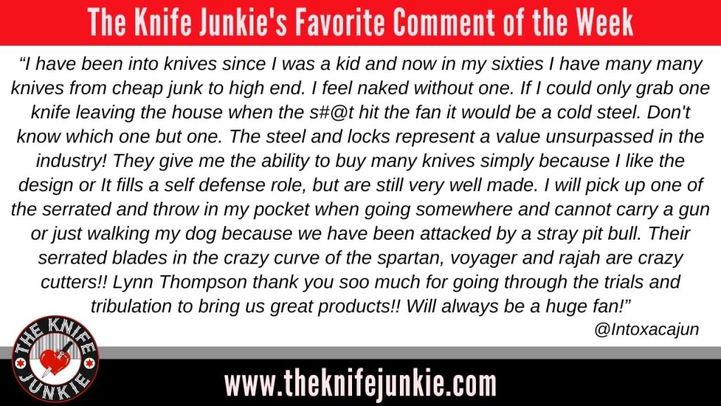 Comments of the week - Nine Rapid Knife Reviews - The Knife Junkie Podcast (Episode 458)