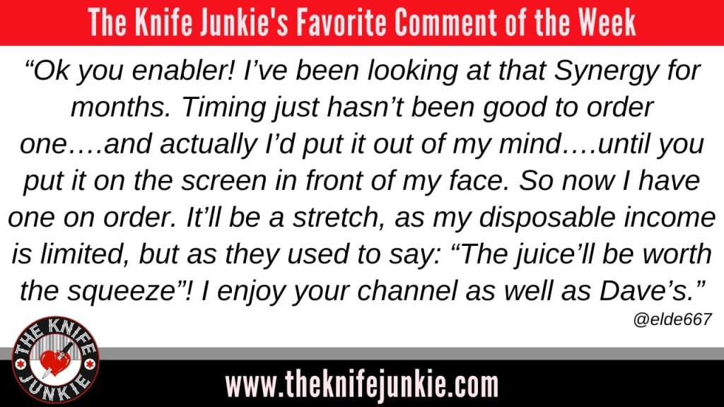 The Knife Junkie Podcast Comment of the Week Episode #460