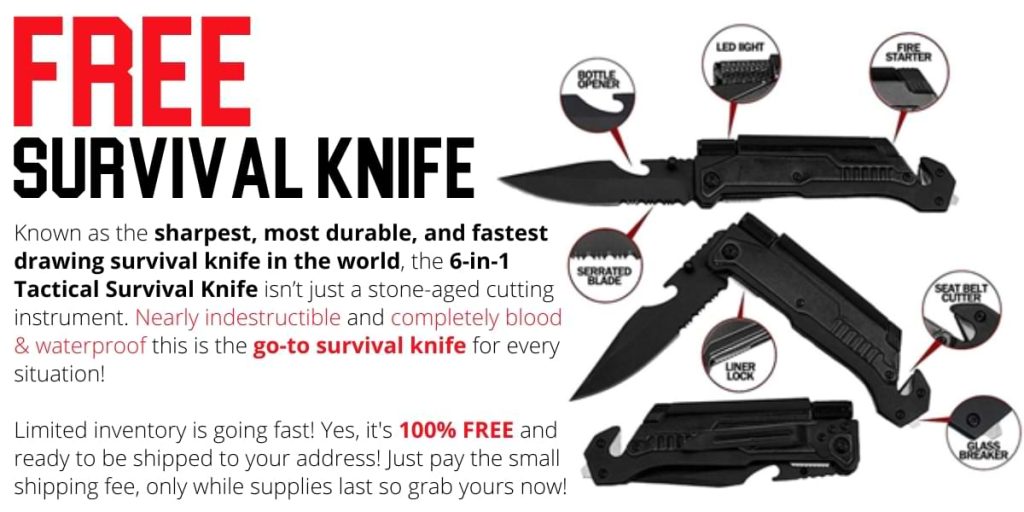 free survival knife, survival rescue knife