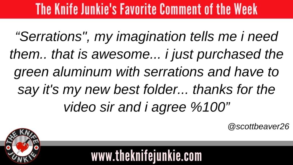 comment of the week Pig Stickers: The Knife Junkie Podcast (Episode 520)