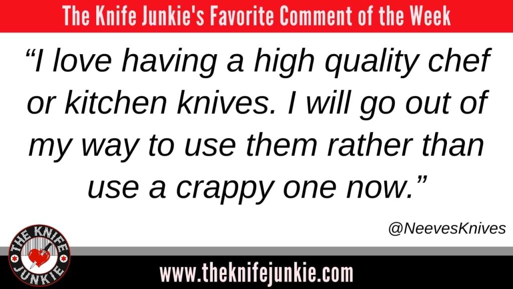 Exotic Blades, Titanium Handles: The Knife Junkie Podcast (Episode 527) comment #2 of the week 