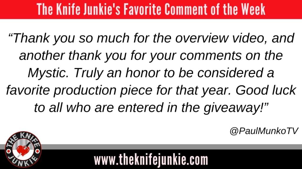 Great Camp Knives: The Knife Junkie Podcast (Episode 536) comment of the week