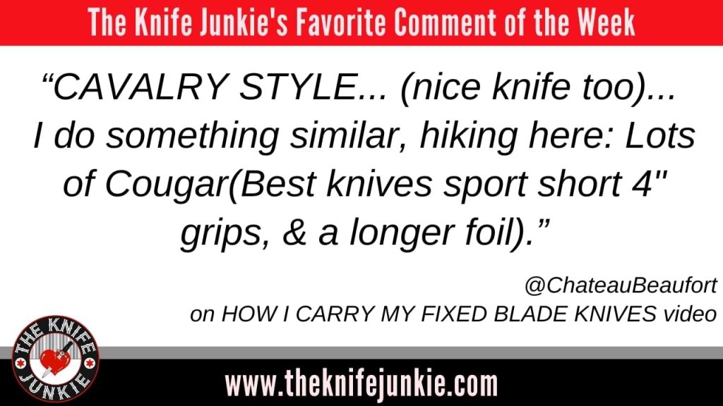 comment of the week 2 - Dagger Update 2024: The Knife Junkie Podcast (Episode 546)