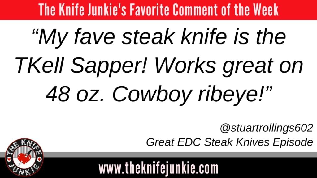 Best 4" Cold Steel Folders: The Knife Junkie Podcast (Episode 593) comment of the week